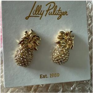 Lilly Pulitzer GWP Gold Pineapple Earrings